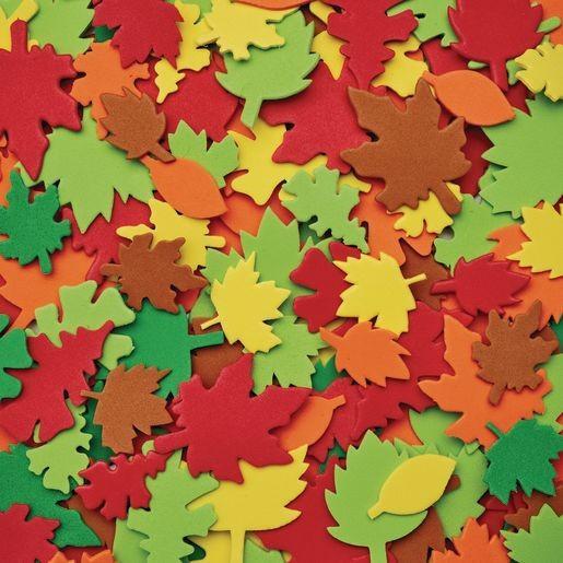 Colorful Foam Shape Leafs 500/pcs