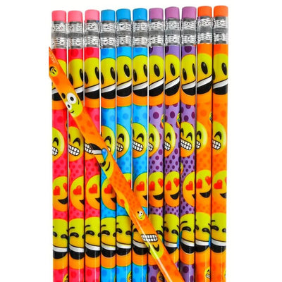 Emoticon Smiley Pencils 7.5" 12/pk (discontinued)
