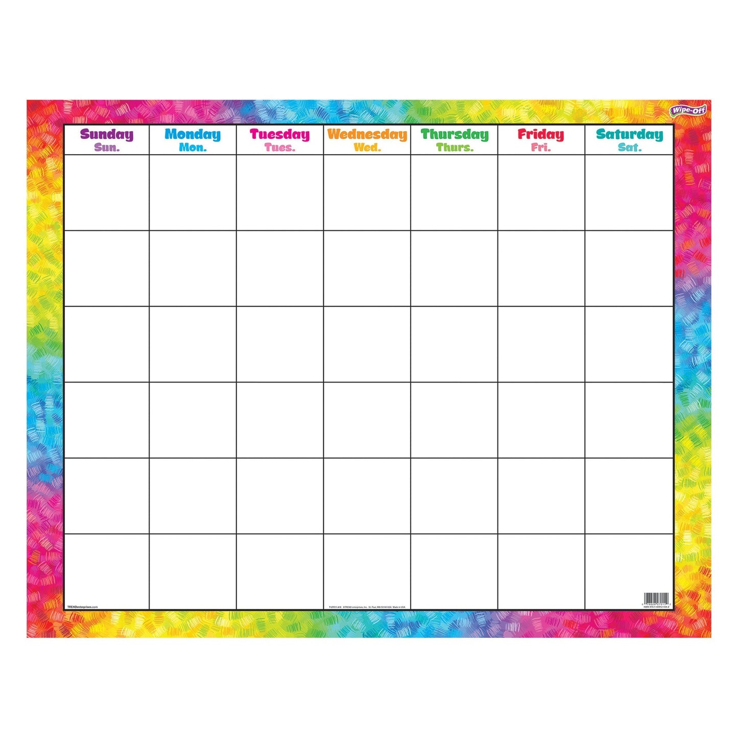 Brush Strokes Wipe-Off Calendar