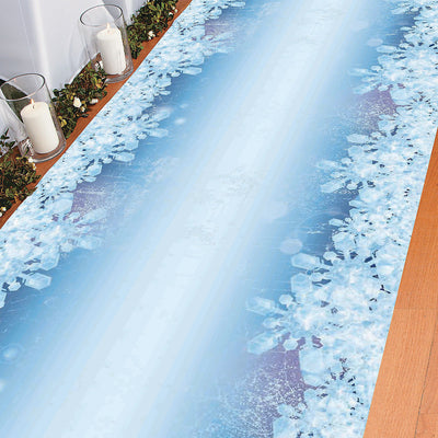 Winter Sparkle Cracked Ice Aisle Runner 3 ft. x 100 ft.