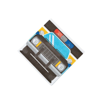 Paper Police Party Beverage Napkins 10" - 16pc