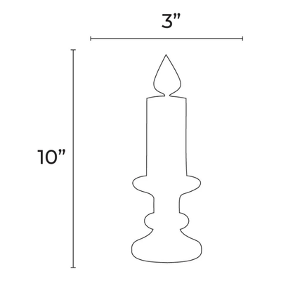 White Paper candle 10"x3" Candle 20/pk