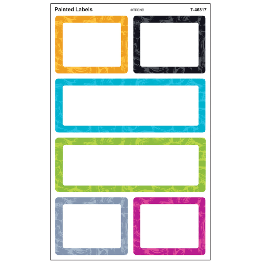 Large Painted Label Stickers 48/pk (8 Sheets)
