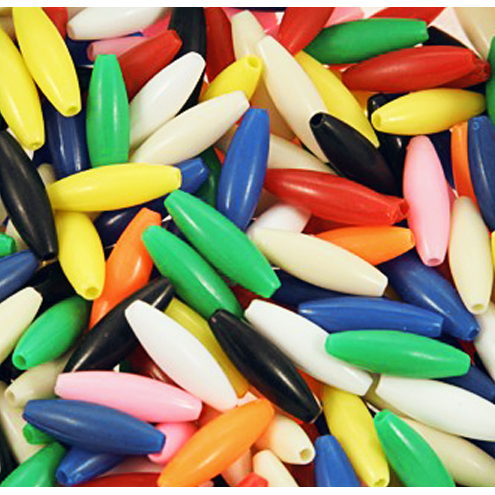 Spaghetti Bead Opaque Multi 19x6mm 450pc