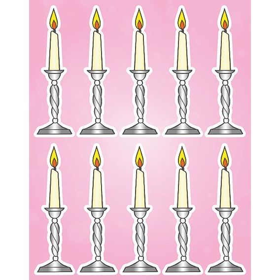 Candle Stickers 6/sheets