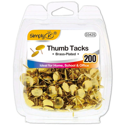 Thumb Tacks Assorted 200/Bx