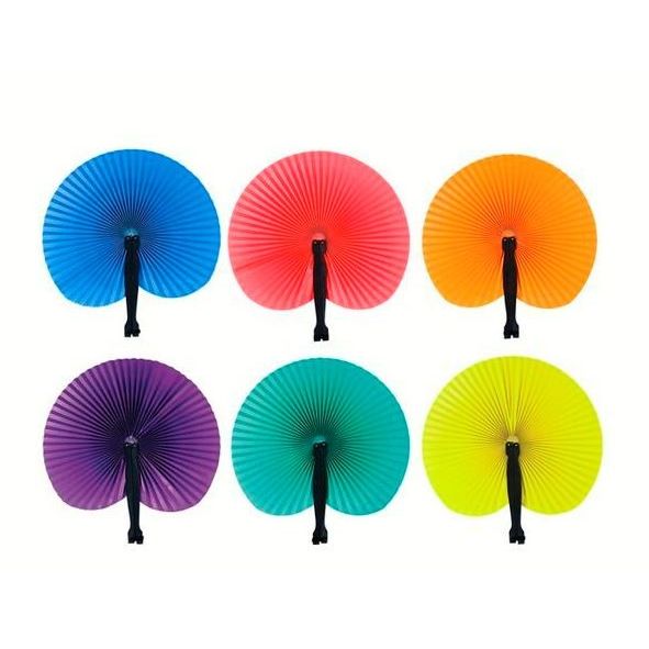 Solid Color Folding Fans 12/pk 10"