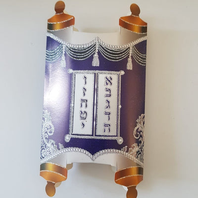 Torah Boxes Large Blue w/glitter 6"x10" 20/pk
