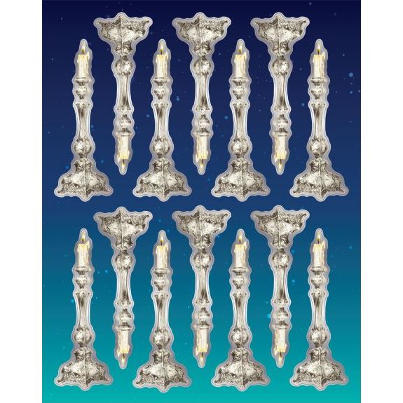 Candle Stickers 6/sheets