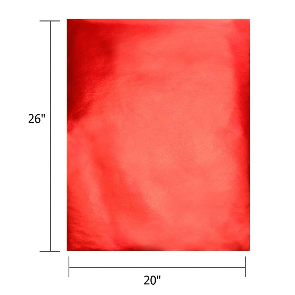 Large Metallic Foil Paper 20" x 26" 12/Sheets Red