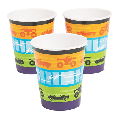 Cars & Trucks Cups 3 3/4" 9 oz. - 8 Pc.