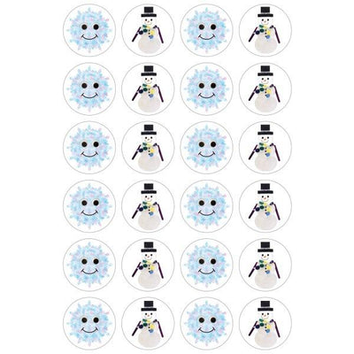 Snowflakes & Snowmen Stickers 20/pk