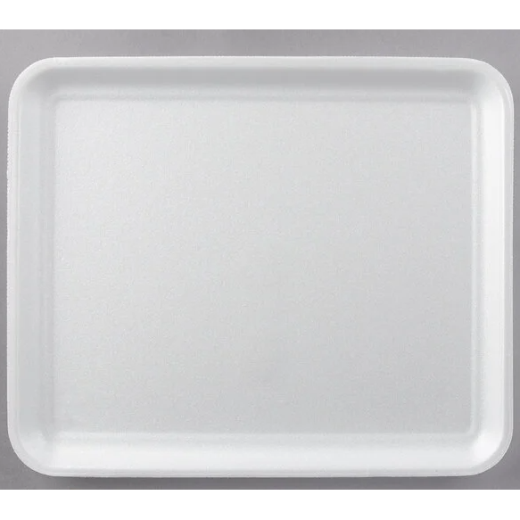 White Foam Meat Tray 11" x 9" x 1/2"  125/Case