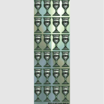 Silver Bechers stickers 24 on a sheet (25 Sheets)