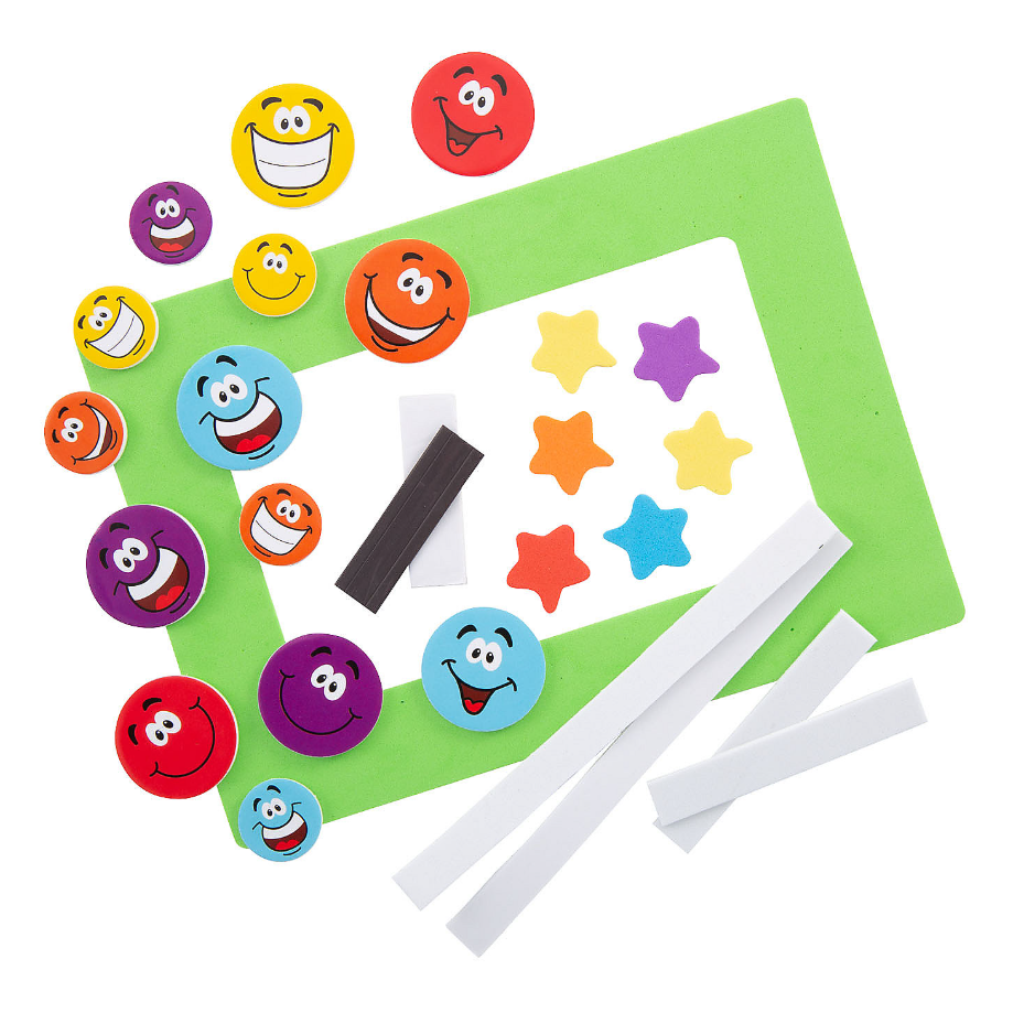 Smile Face Picture Magnet Frame Craft Kit 12 kits