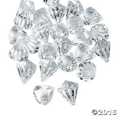 Acrylic Clear Gems 1" 25/pk