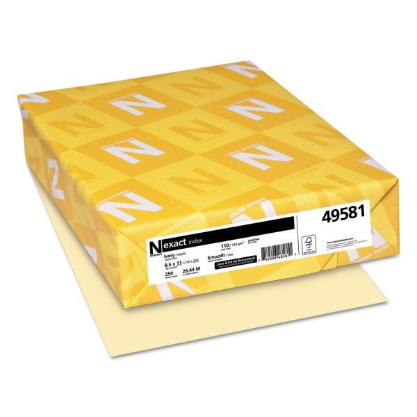 Cardstock Paper 67lb 250/pk 8.5"x11" (White)