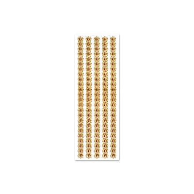 Adhesive Rhinestone Gold Pearl Floral (Closeout)