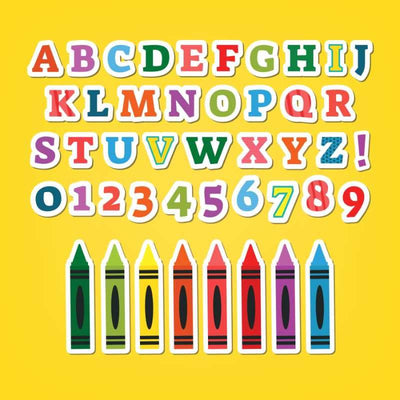 abc yellow stickers with numbers and colors 24 x 24.