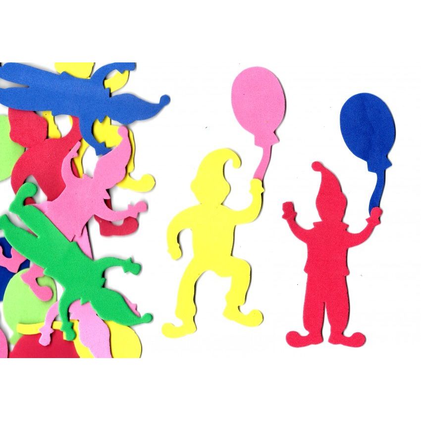 Clown With Balloons Foam Shapes 4 3/4" x 4" (Discontinued)