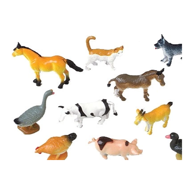 Mini Farm Animals 2 1/2" 10/pk