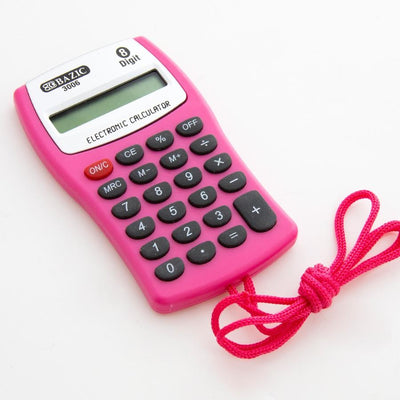8-Digit Pocket Size Calculator w/ Neck String