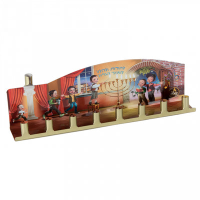 Printed Painted Tin Menorah