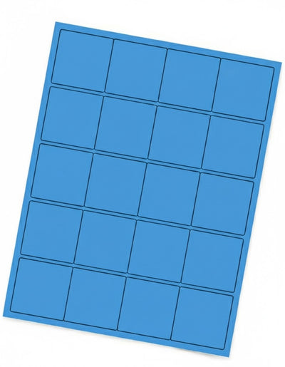 2" Square Labels 20/pg 100/pk Blue