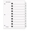 Table Of Content Subject Dividers