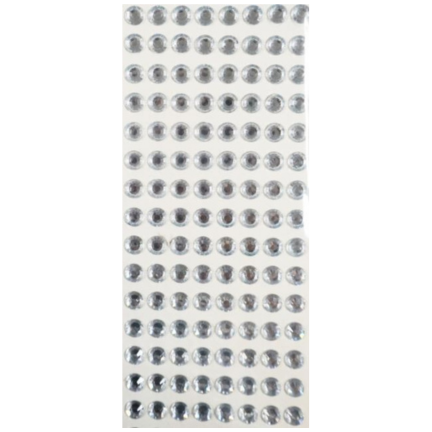 Adhesive Rhinestone Clear 10mm 144/pk