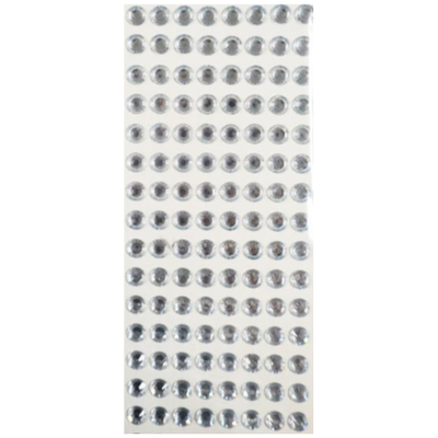Adhesive Rhinestone Clear 10mm 144/pk