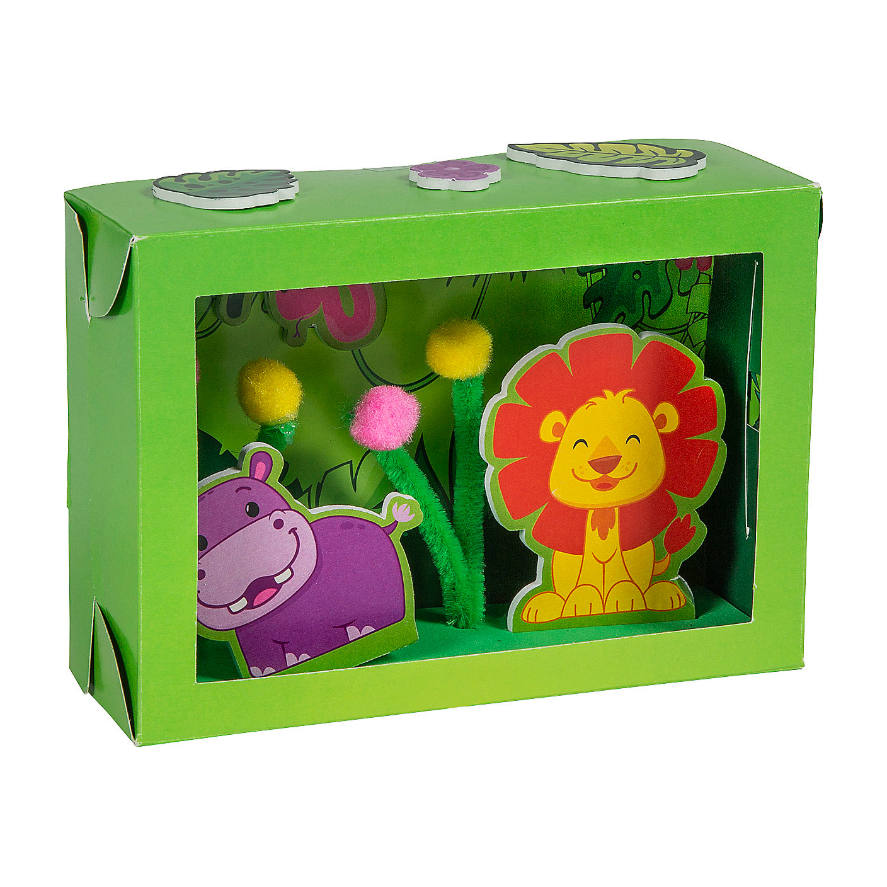 Jungle in a Box Craft Kit  6" x 2" x 4 1/4" 12/pk