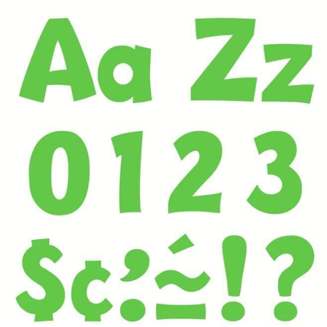 Lime Playful Uppercase/Lowercase Combo Pack Letters 4" 1/pk (Discontinued)