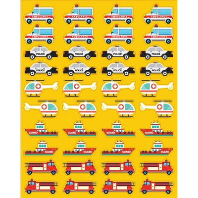 Emergency Vehicle Stickers 6/sheets