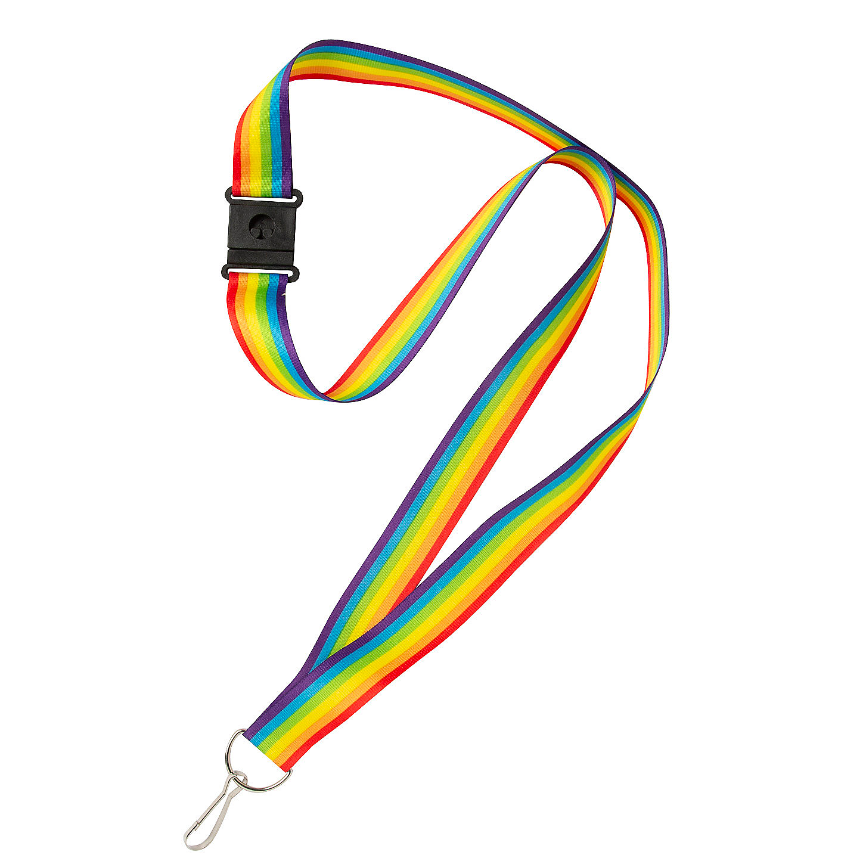 Rainbow Breakaway Lanyards 12/pk