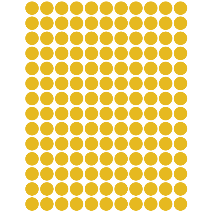 Color Coding Dot Stickers All 1/4" Gold 10mm Metallic 25/pk