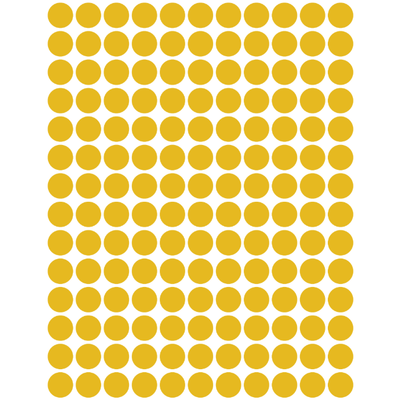 Color Coding Dot Stickers All 1/4" Gold 10mm Metallic 25/pk