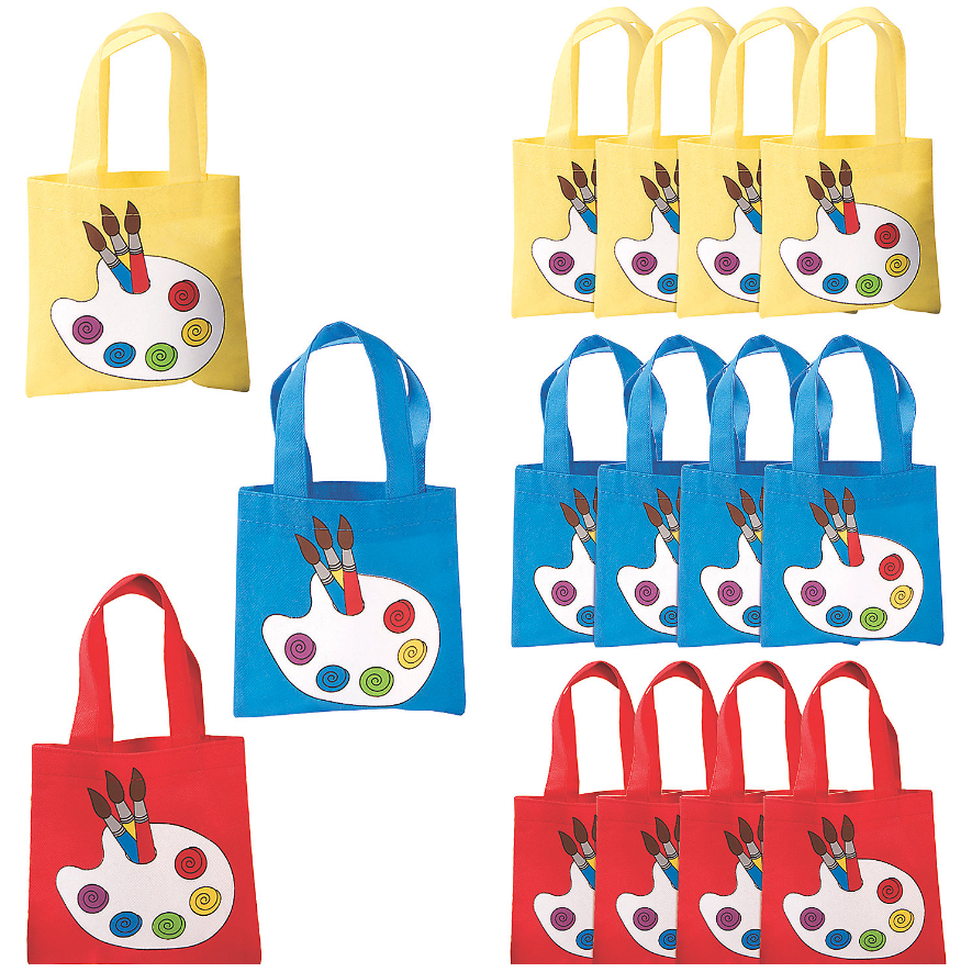 Little Artist Tote Bags 6" x 6" 12/pk