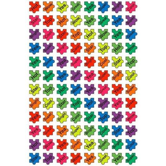 Puzzle Praiser Super Shape Stickers 7/16" (8 Sheets)