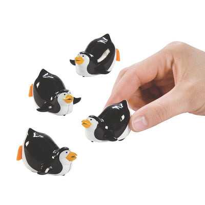 Mini Penguin Pull-Back Toys 2" 12/pk