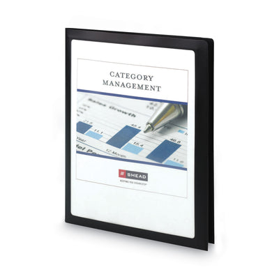 Clear View 2 Pocket Poly Folder Black 1/pc
