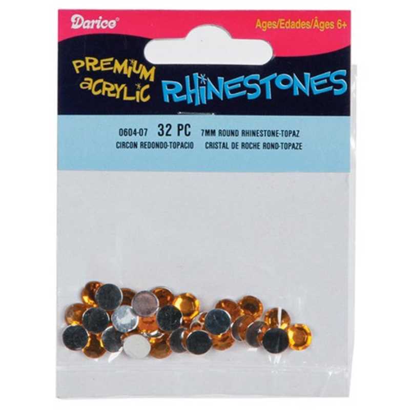 Rhinestones Gold 7mm 130/pk