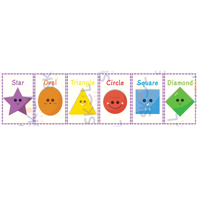 Basic Cartoons Shapes centerpiece Laminated(English)