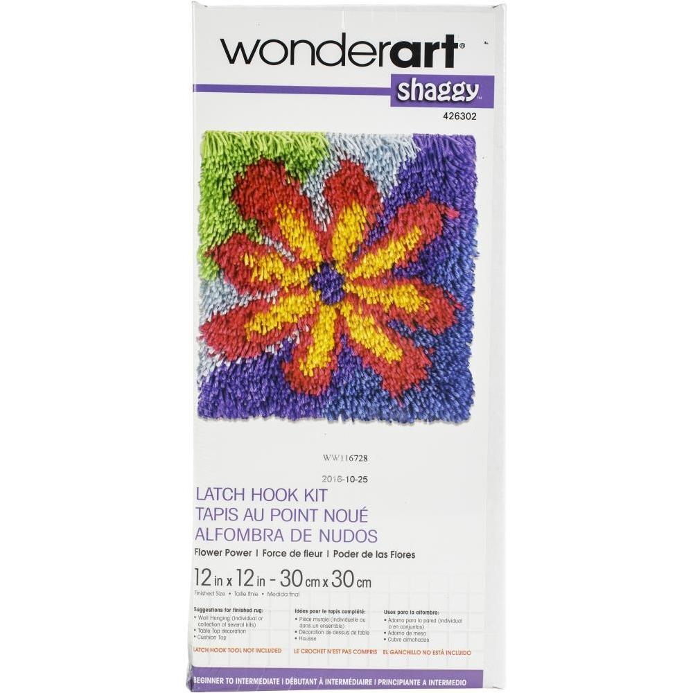 wonderart Shaggy Latch Hook Kit 12"X12"