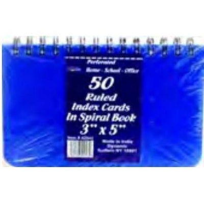 Index Card Spiral Poly Cover 3" x 5" 50/pk
