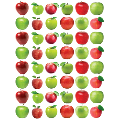 Stickers Apple 3/4" Round 19mm Color Print 10/pk