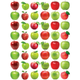 Stickers Apple 3/4" Round 19mm Color Print 10/pk