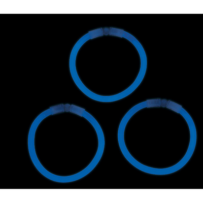 Glow In The Dark Bracelet 50/pk 8" Circle Blue