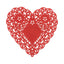 Paper Heart Doilies 4"