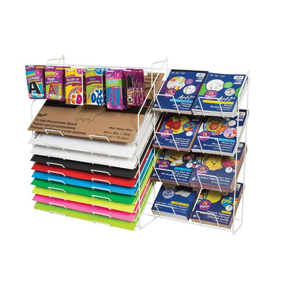 4 Ft. Planogram Rack, White, 39 11/16"H x 47 7/8"W x 17 5/16"D, 1 Rack